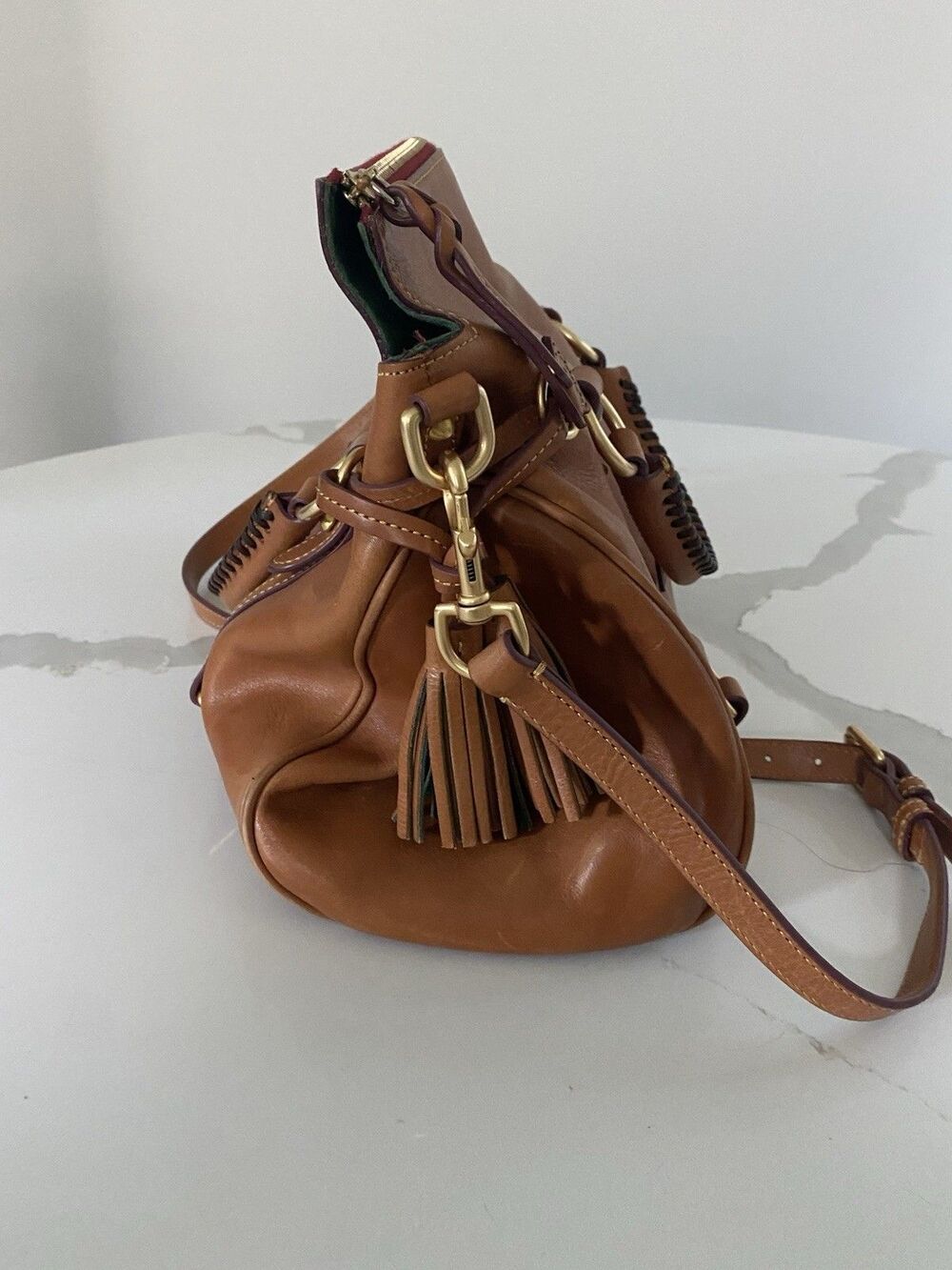 Dooney & Bourke Large Natural Florentine Satchel - Picture 4 of 9